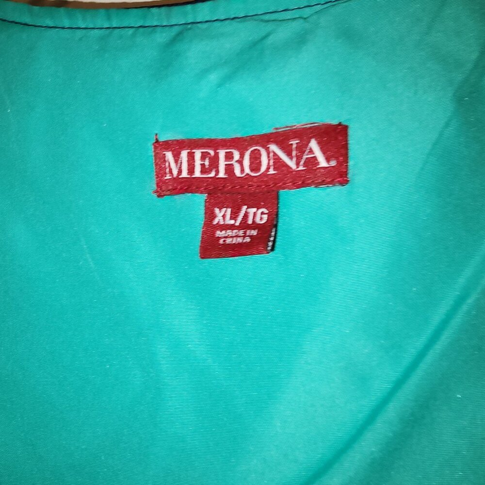 CLEARANCE - EUC Women's XL teal Merona shift colorblock dress - Picture 3 of 16